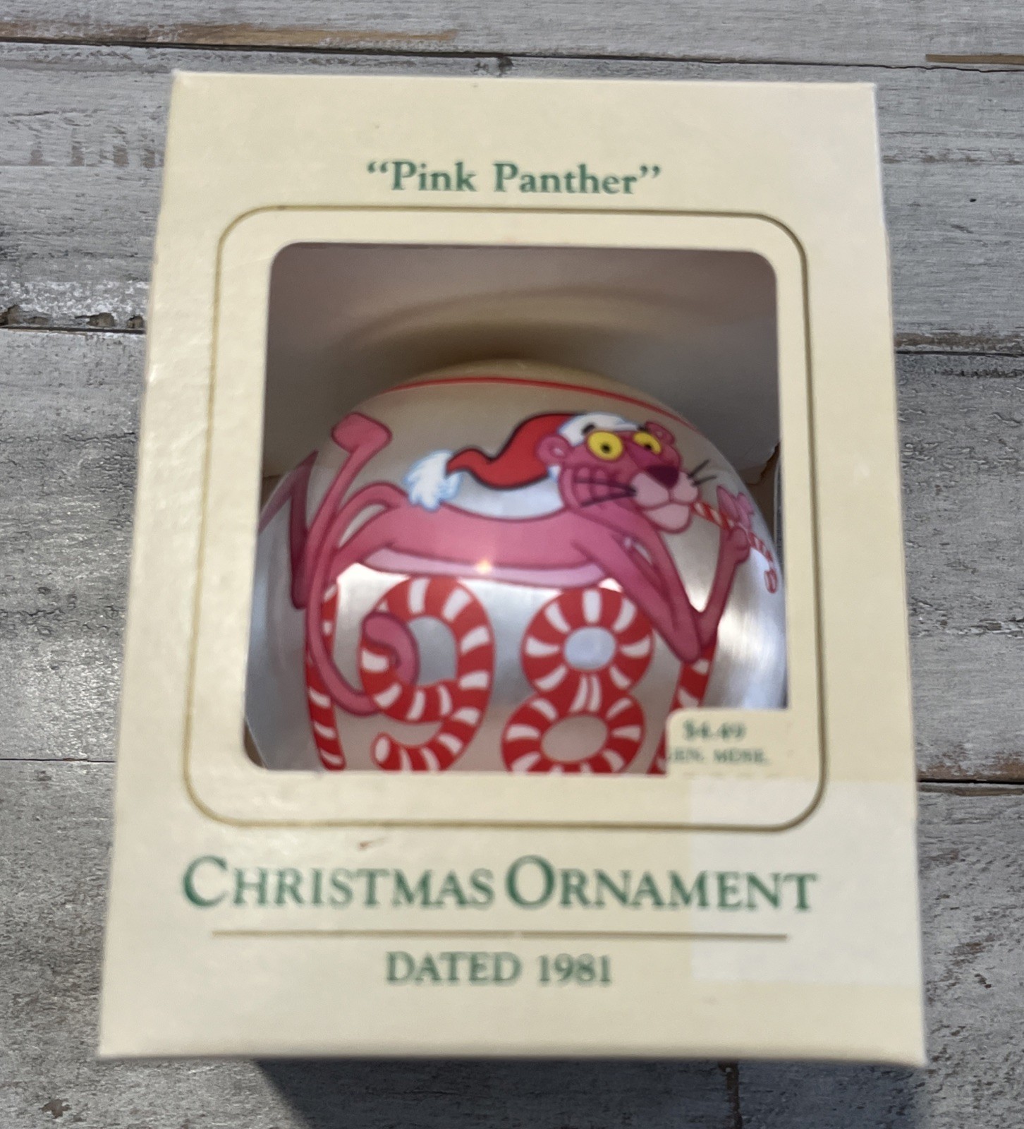Ambassador 1981 Pink Panther Vintage Satin Ornament Collectible