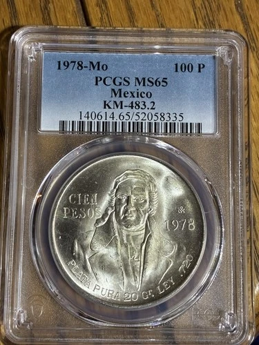 Photo of a 1978 Mexico 100 Pesos Silver from an eBay listing that sold on Jul 17, 2026
