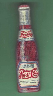 Buffalo NY Muth 1940 advertising PEPSI double dot TIN die cut BOTTLE OPENER