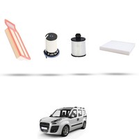 Hoffcar Wartungsset - 4 Filter FüR Fiat Doblo Ii 1.3 Jtd Multijet 70KW Ab 201
