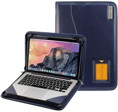 Broonel Blue Leather Contour Case For ASUS Laptop E203MA 11.6 ''