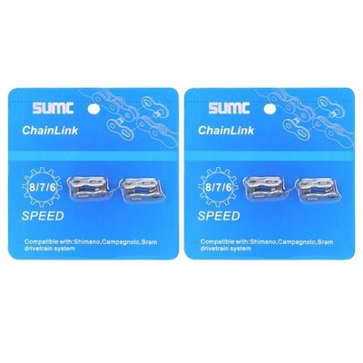6/7/8 Speed Quick Link 4 Pairs Reusable 2g Compatible with KMC, Sram - Bike