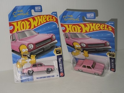 Lot Of 2 Hot Wheels The Simpsons Family Car (2026 HW Basic Case F - Screen Time)