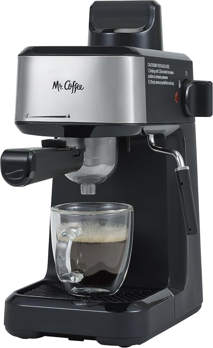 Coffee 4-Shot Steam Espresso Cappuccino and Latte Maker with