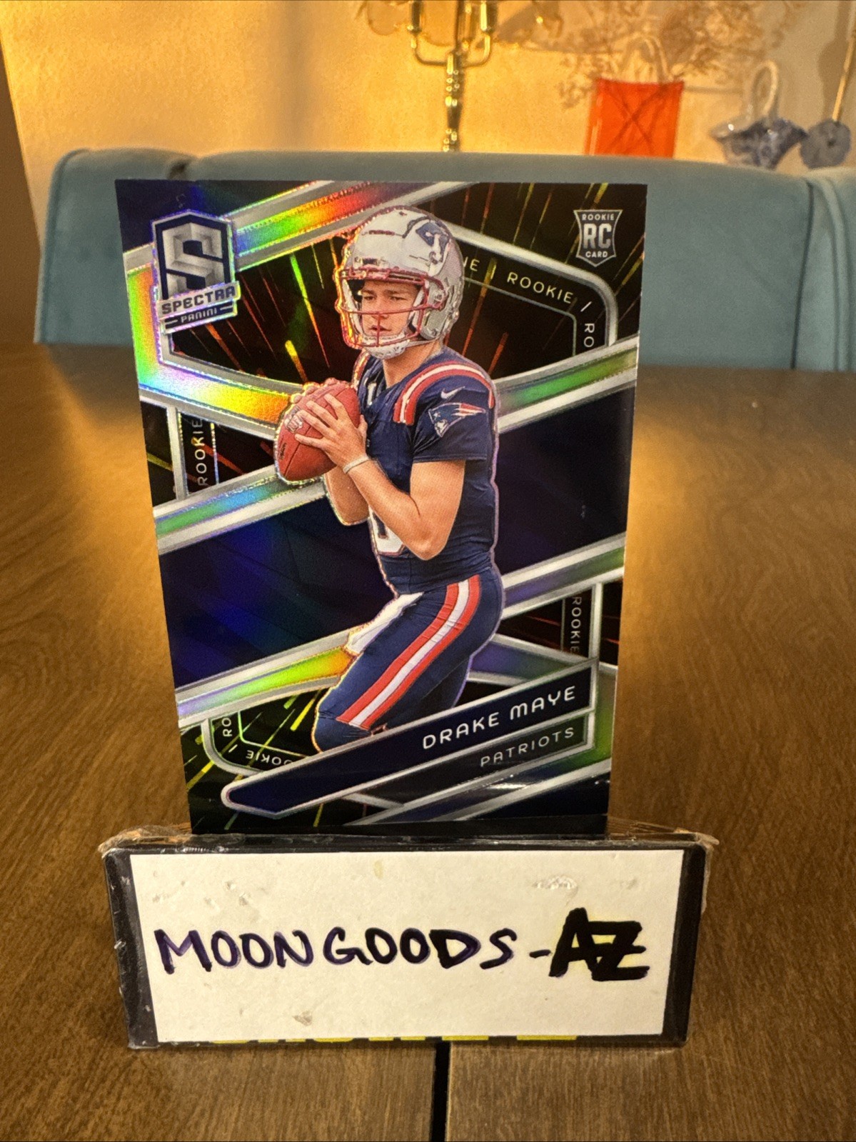 2024 Panini Spectra Hyper /75 RC Drake Maye Rookie Holo Prizm #113 SP RARE