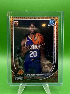 2025-26 Bowman Chrome Rasheer Fleming Rookie Steel Refractor (RC) /100 Suns