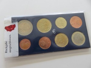 2002 Austria 8 Euro Coins Collection in Folder Uncirculated