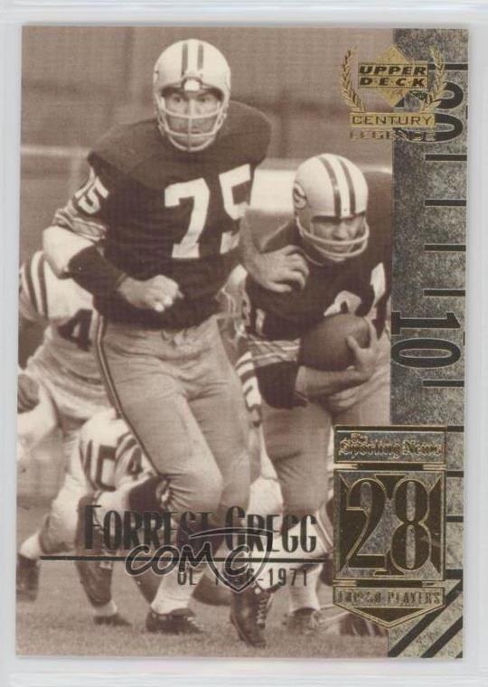 1999 Upper Deck Century Legends Forrest Gregg #28 HOF 09kj