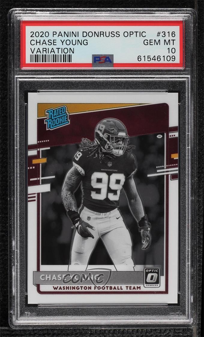 2020 Panini Donruss Optic Rated Rookies Variation Chase Young PSA 10 GEM MT b8h