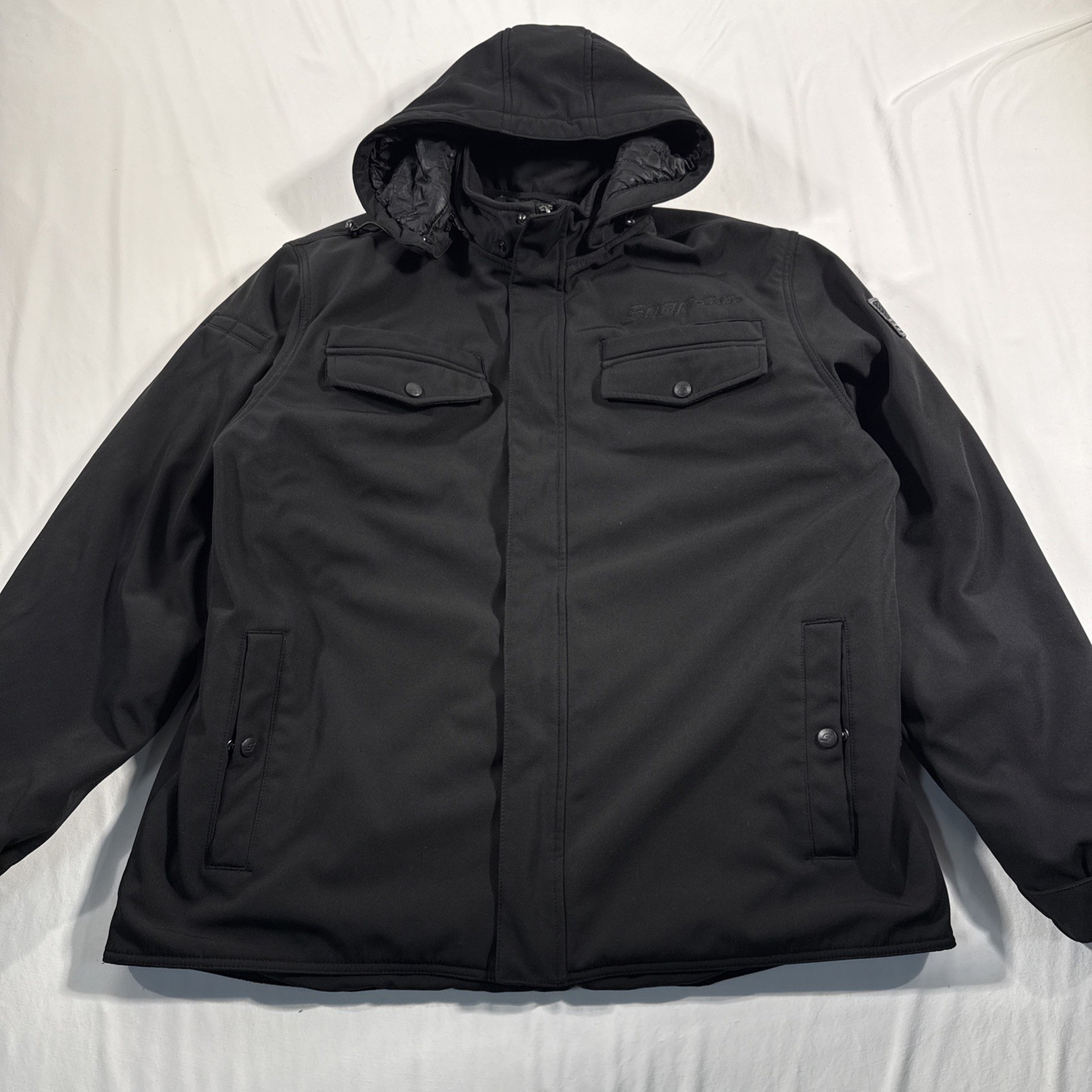 Snap On Tools Hooded Soft Shell Jacket Black Wint… - image 1
