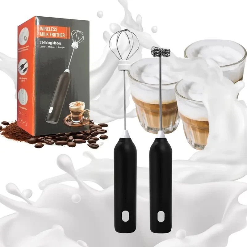 3-Speed USB Milk Frother | Rechargeable Handheld Whisk | 2 Heads | Foam Maker
Opens in a new window