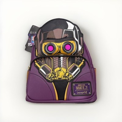 NEW Loungefly Marvel WHAT IF Star Lord T'Challa NYCC Exclusiv Backpack Eyes Glow
