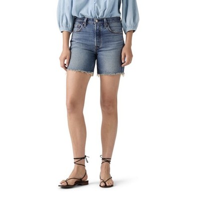 Women's Levi's  501  Original High-Rise Mid-Thigh Jean Shorts Size 29 $60 NWT