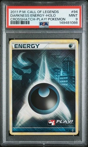 2011 POKEMON CALL OF LEGENDS #94 DARKNESS ENERGY-HOLO PSA 9