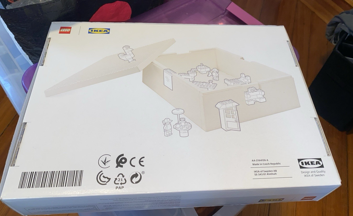 Ikea BYGGLEK LEGO® Doos met deksel, wit, 26x18x12cm, 503.721.87