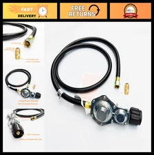 5FT Dual Stage Propane Regulator & Hose, QCC1 Connector for Grills & Heaters