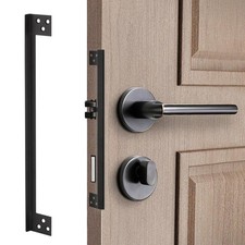 Door Latch Guard Plate, Outswing Door Security Protector, L-Shaped Door Latch...