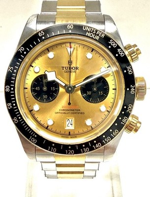 Tudor Black Bay Chronograph, Gold/Stahl, Champagner Dial im Fullset aus 2023