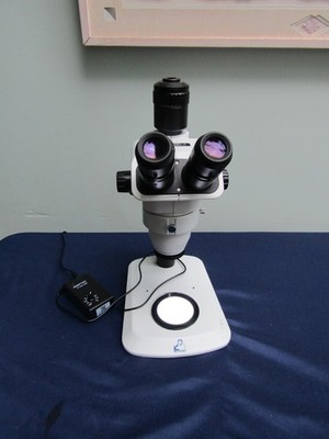 Meiji Techno  EM51 Binocular Microscope with lighted glass. EXCELLENT