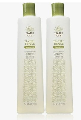 2 Bottles Trader Joe's Tea Tree Tingle Shampoo  Free Priority Shipping!