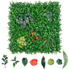 Artificial Grass Wall Panels 3/6 PCS 40x40 inch Faux Greenery Hedge for Balcony