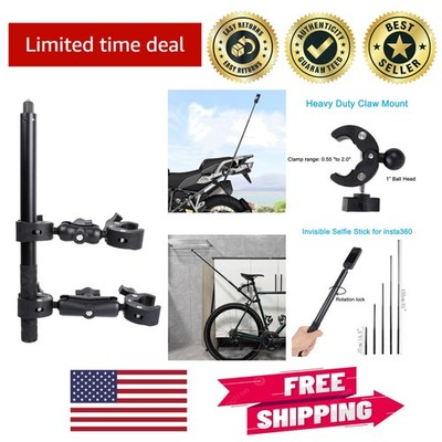 61'' Invisible Selfie Stick with Heavy-Duty Motorcycle Mount for Insta360 & GoPro