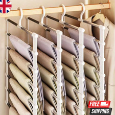 Multi-Layer Foldable Pant Trouser Hanger Closet Space Saver Organiser Cloth Rack