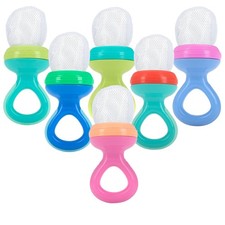 Nuby Nibbler Pacifier Squeeze Twist Locking System Safe Food Feeder BPA Free