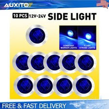 34 Strobesteady Marker Lights Dual Function Blue Led Flash 12v 24v Warning