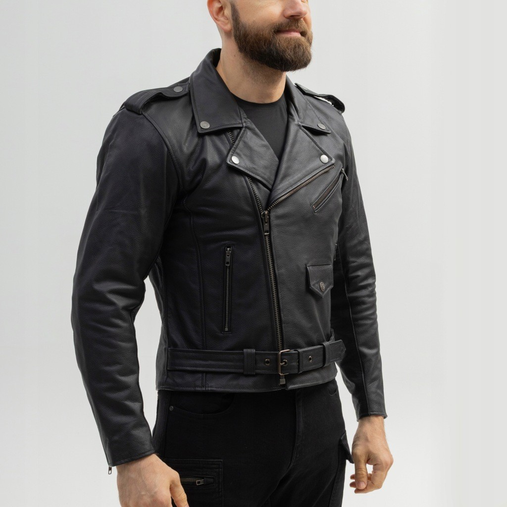 Giacca Moto Pelle Classica | Broger Rocker | Giacca Moto Uomo S-10XL foto 4