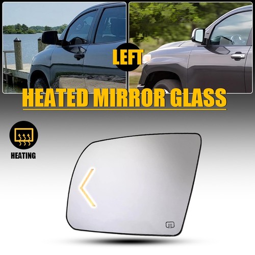 Clear View! Passenger Side Heated Mirror Glass With Turn Signal For Toyota Tundra (2007-2017) - Direct Fit