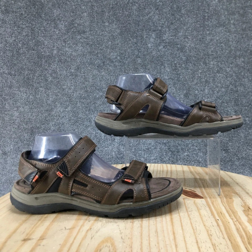 Earth Spirit Sandals Mens 12 Brown Brett Active Strappy Faux Leather Gelron Open - Image 2 of 4