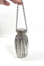 Vintage 1930s Mesh Whiting  Davis Bag Collapsible Pouch Evening Purse Lined USA