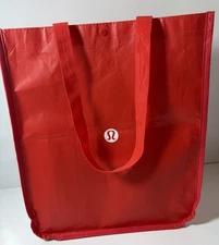 Lululemon Large Reusable Shopping Tote Lunch Bag Yoga ❤️ Red ❤️