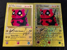 DO YOU POOH Pokemon Gold Foil Variant, Prism Variant, Signed, COA, Condition comic cover