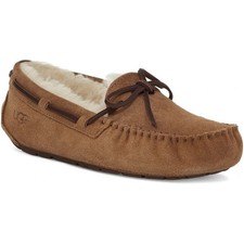 UGG Dakota Chestnut Suede Shearling Moccasin Slippers Size 8
