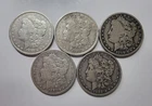 1887-1902 Morgan *90% Silver* Dollars (Cull $1 lot of 5)