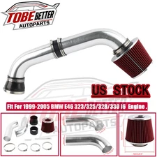 Cold Air Intake Kit & Red Filter For 99-05 BMW 323i 325i 328i 330i E46 I6 Engine