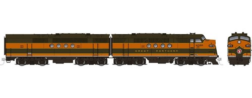 Rapido ~ Escala HO ~ EMD FT A+B ~ Great Northern #408-C + 408-D ~ DC ~ 053022 | Condition: New