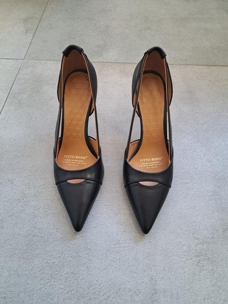 Women Vittorio Rossi Heels Black Leather 36