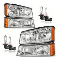 Headlights Assembly for 03-07 Chevy Silverado1500/2500/3500/1500HD/2500HD,03-06