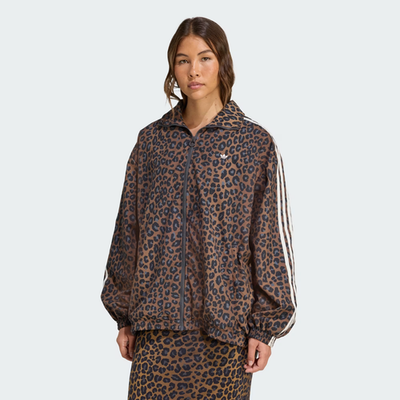 adidas Women's Originals Leopard Firebird Oversized Track Top