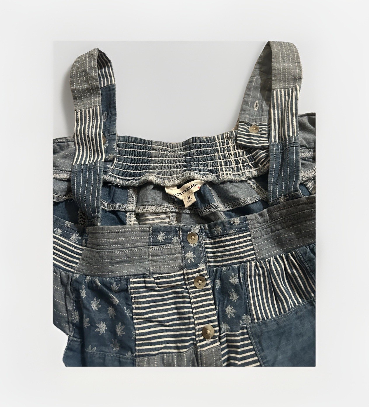 Lucky Brand- “Highest Quality Patchwork Denim Tan… - image 2