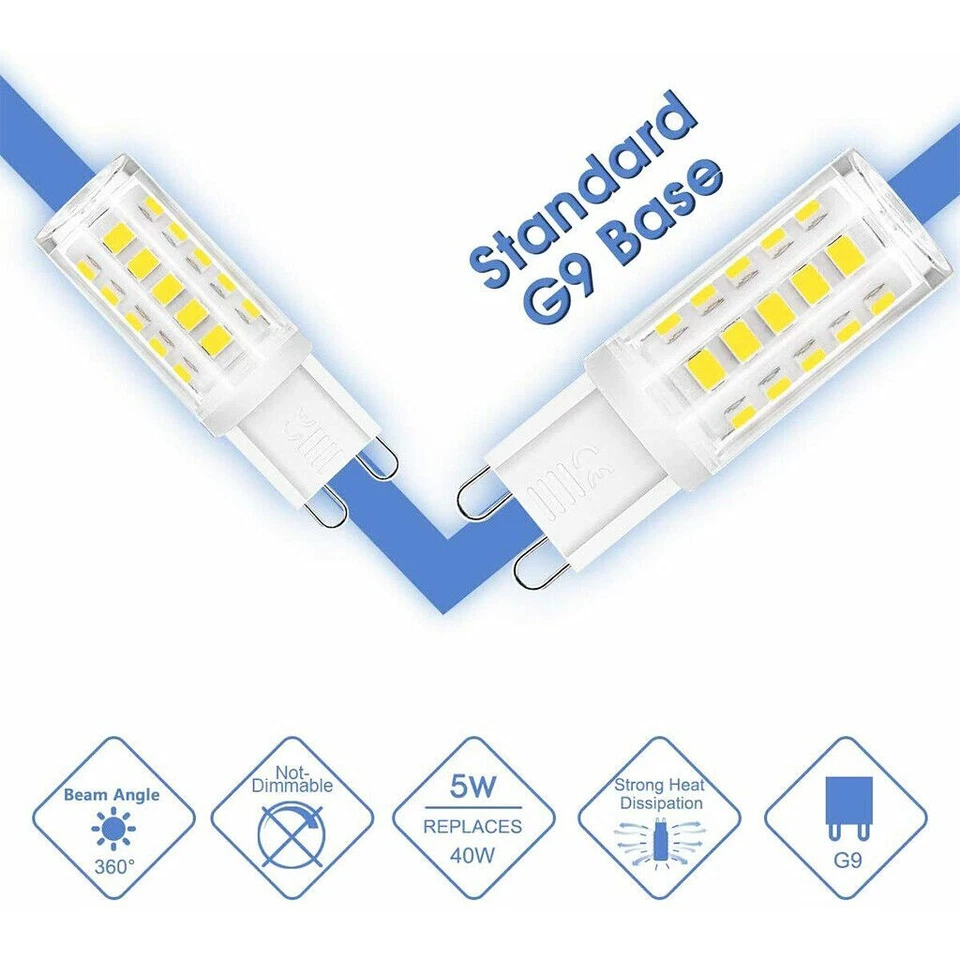 6/10x G9 LED 5W 2835 Warmweiß Kaltweiß Dimmbar Glühbirne Leuchtmittel lampen - Bild 2 von 4
