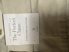 Talbots Light khaki the perfect chino Size 8 Long. NWT
