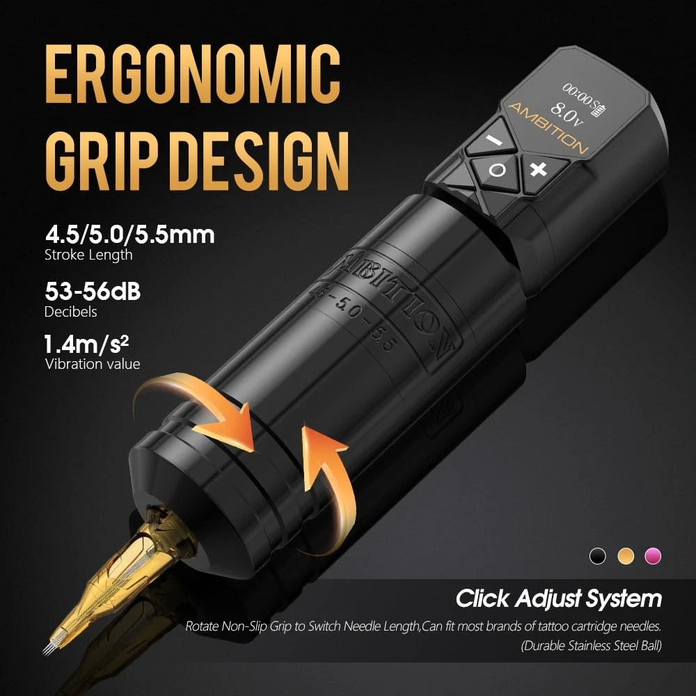 Ambition Torped 36mm Rotary Tattoo Pen Machine Kit, 5.5mm Stroke Brushless Mo... image 6