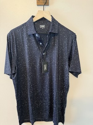 Zire Golf Polo Shirt Size Medium , Black And Grey Speckled