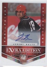 2012 Elite Extra Edition Aspirations Die-Cut Signatures Jeremy Baltz Auto 3d4