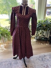 Vtg Gunne Sax Victorian Jessica Renaissance Floral Dress 5 7 9 S 70s Prairie