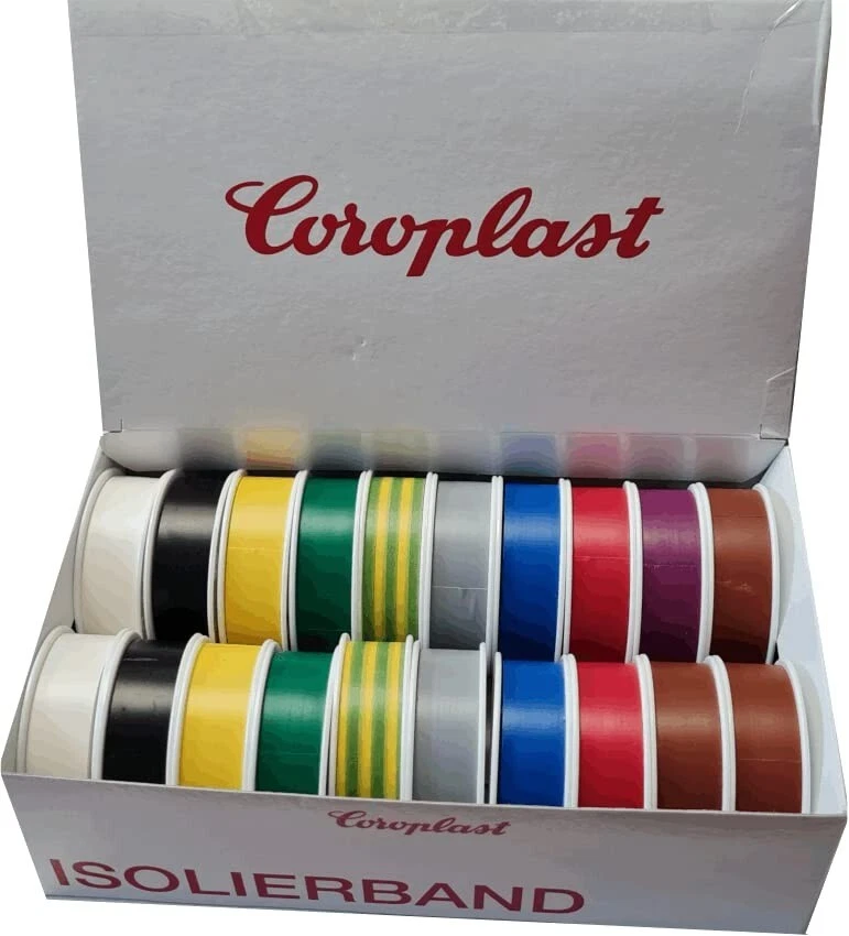 Isolierband Coroplast Gemischt Box VDE Elektro Isoband Klebeband SONDERPREIS